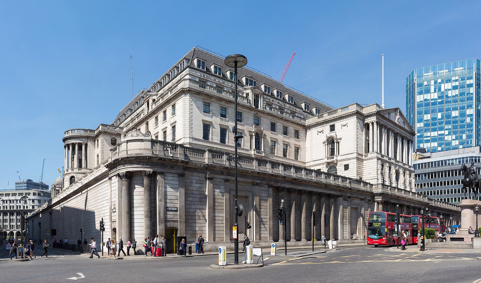 The Bank of England headquarters at Threadneedle Street, London